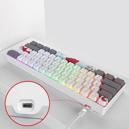 RGB-Hintergrundbeleuchtung Gaming-Tastatur (Ultimatives Gaming-Erlebnis, Kompakte 60 % Tastatur für FPS-Spieler)