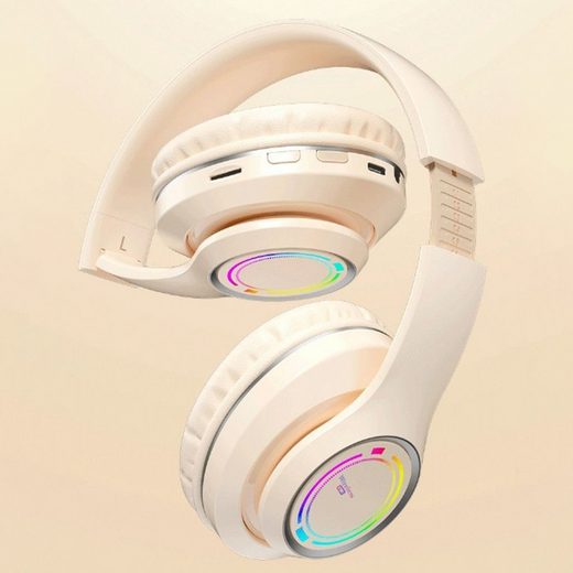 Diida Kabelloses Bluetooth-Headset,beleuchtetes Over-Ear-Gaming-kopfhörer Bluetooth-Kopfhörer (Kabelgebundenes Headset,Geräuschunterdrückung RGB)