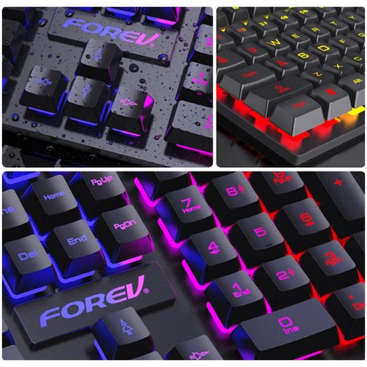 Diida Mechanische Gaming-Tastatur,kabelgebundene Tastatur,RGB-Mischlicht Gaming-Tastatur