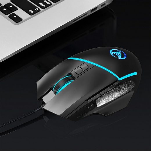 Diida Kabelgebundene Maus,Gaming-Maus,Buntes RGB,Einstellbare DPI Gaming-Maus