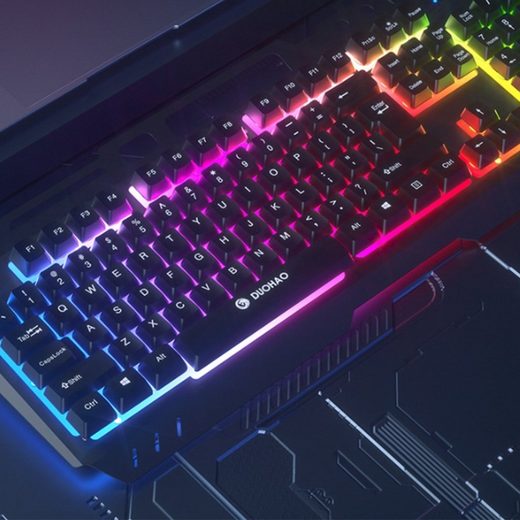 Diida USB-Gaming-Tastatur,mechanische Tastatur,RGB-Hintergrundbeleuchtung Gaming-Tastatur