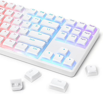 RGB Hintergrundbeleuchtung Gaming-Tastatur (mit transparentem Design und verbesserten für eine optimale Gaming)