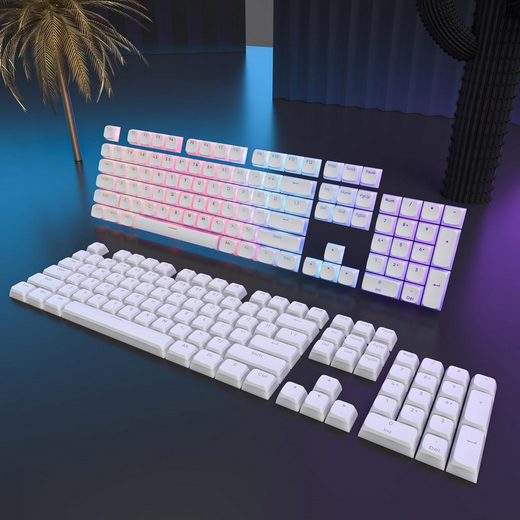 RGB Hintergrundbeleuchtung Gaming-Tastatur (mit transparentem Design und verbesserten für eine optimale Gaming)