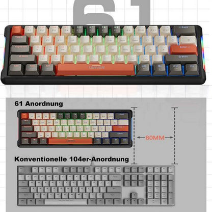 DIIDA mechanische Tastatur, Gaming-Tastatur, kabelgebundene Tastatur Gaming-Tastatur