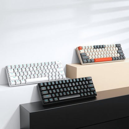 Diida Mechanische Tastatur,USB-Tastatur,63 Tasten,RGB-Hintergrundbeleuchtung Gaming-Tastatur (Trennung von Tastatur und Kabel)