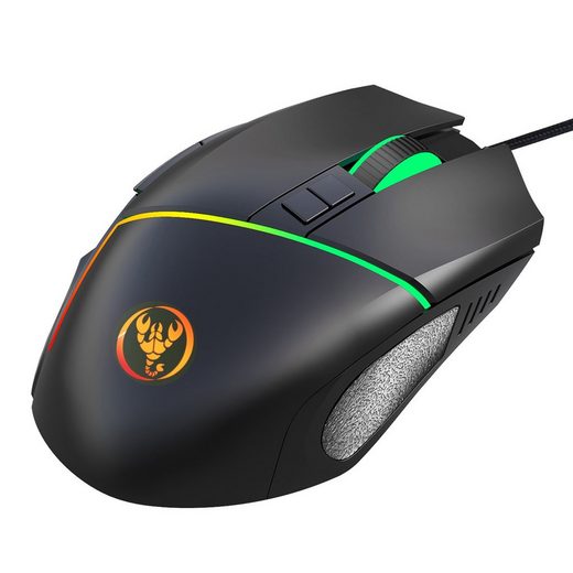 Diida Kabelgebundene Maus,Gaming-Maus,Buntes RGB,Einstellbare DPI Gaming-Maus