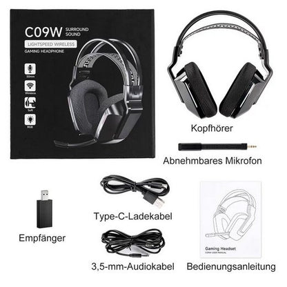 Gaming-Headset Bluetooth Gaming-Kopfhörer Schwarz Kopfhörer