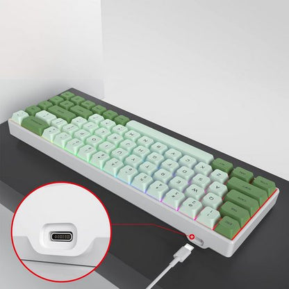 RGB Hintergrundbeleuchtung Gaming-Tastatur (mit Hot-Swap-fähigen roten SchalternXDA-Tastenkappen,und Produktivität)