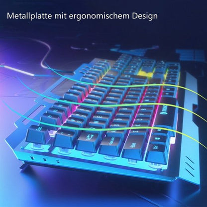 Diida USB-Gaming-Tastatur,mechanische Tastatur,RGB-Hintergrundbeleuchtung Gaming-Tastatur