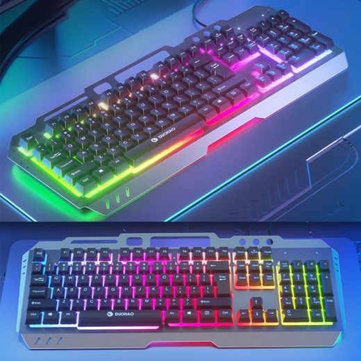 Diida USB-Gaming-Tastatur,mechanische Tastatur,RGB-Hintergrundbeleuchtung Gaming-Tastatur