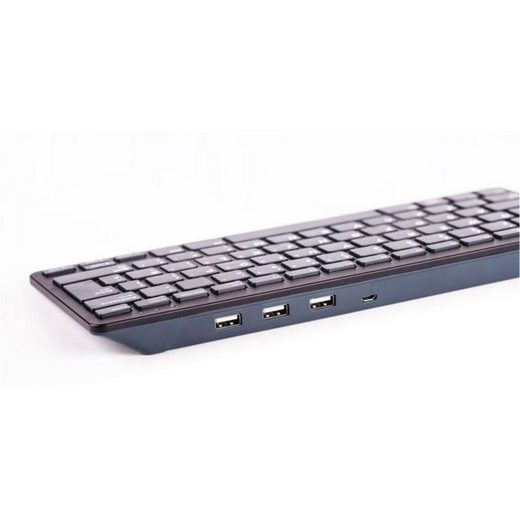 Tastatur mit USB Hub (Tastaturlayout: Deutsch, Tastatur (USB-Hub)