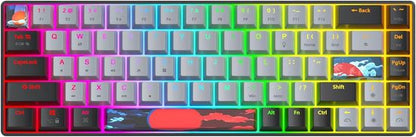 RGB Hintergrundbeleuchtung Gaming-Tastatur (Ultrakompakte Tastatur für FPS-Spieler mit Linearen Roten Schaltern)