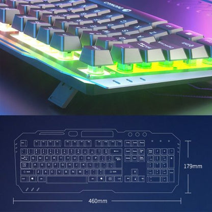 Diida USB-Gaming-Tastatur,mechanische Tastatur,RGB-Hintergrundbeleuchtung Gaming-Tastatur