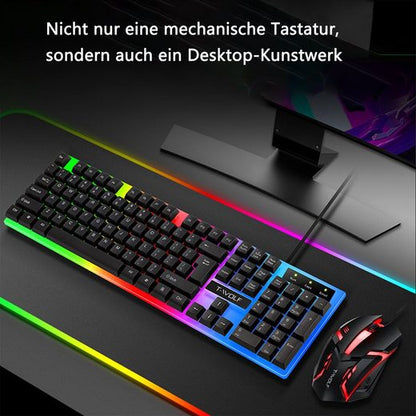 Diida Kabelgebundenes Tastatur,Maus,Hintergrundbeleuchtung Tastatur und Maus Tastatur- und Maus-Set