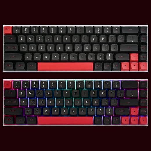 RGB Hintergrundbeleuchtung Tastatur (Klonschaltern, Langlebigkeit und Stärke, glattes Oberflächengefühl)