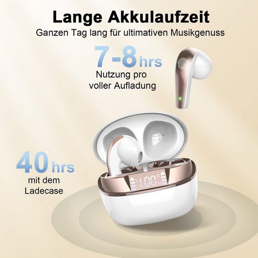 In-Ear-Kopfhörer,Bluetooth Kopfhörer mit HD Mikrofon,Bluetooth 5.3 In-Ear-Kopfhörer