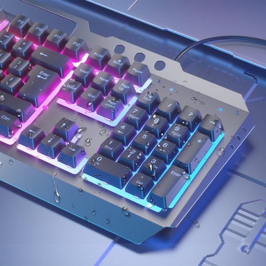 Diida USB-Gaming-Tastatur,mechanische Tastatur,RGB-Hintergrundbeleuchtung Gaming-Tastatur