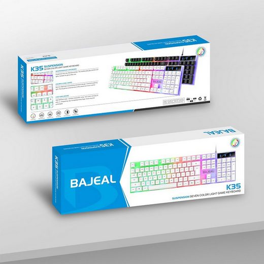 Diida Kabelgebundene Tastatur,Beleuchtete Tastatur,PC-Tastatur,104 Tasten Gaming-Tastatur