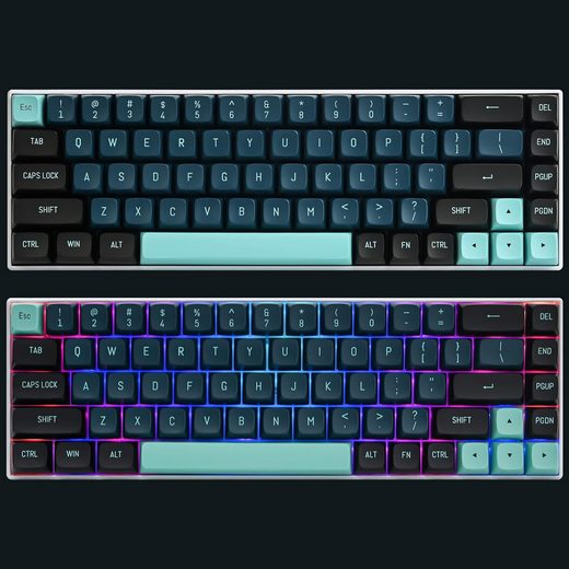 RGB Hintergrundbeleuchtung Tastatur (Klonschaltern, Langlebigkeit und Stärke, glattes Oberflächengefühl)