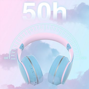 Diida Kabellose Bluetooth-Kopfhörer, Over-Ear-Kopfhörer, Kinder-Headset Kinder-Kopfhörer (Bluetooth, Schnurlose Headsets, kabelgebundene Headsets, Gaming-Headsets)