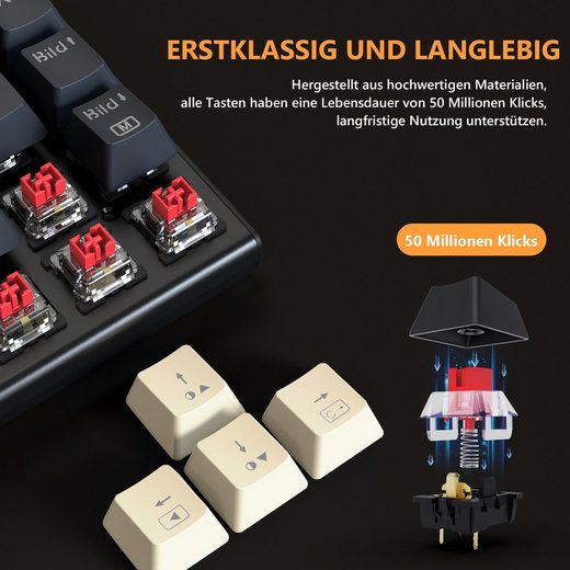 RGB 68 Tasten Gaming-Tastatur (RGB-Hintergrundbeleuchtung)