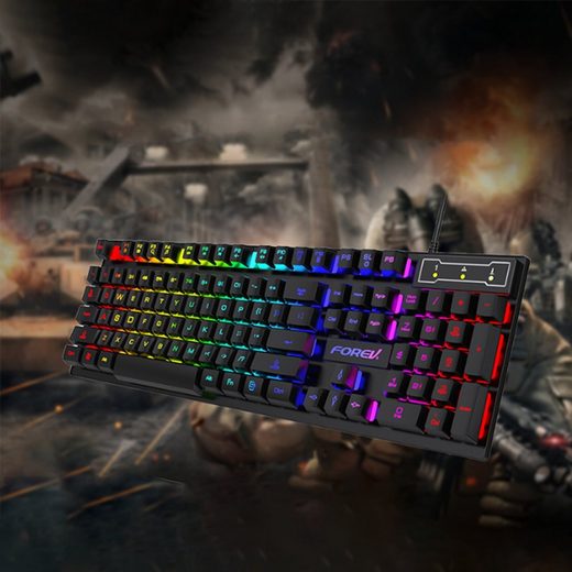 Diida Mechanische Gaming-Tastatur,kabelgebundene Tastatur,RGB-Mischlicht Gaming-Tastatur