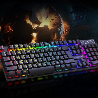 Diida Mechanische Gaming-Tastatur,kabelgebundene Tastatur,RGB-Mischlicht Gaming-Tastatur